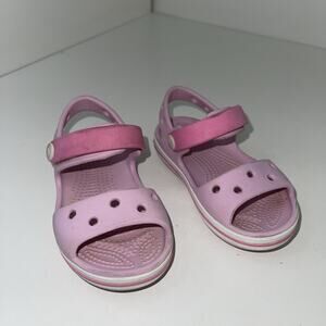 Crocs Girls Size C 6 Bayaband Sandal Pink Water Proof Beach